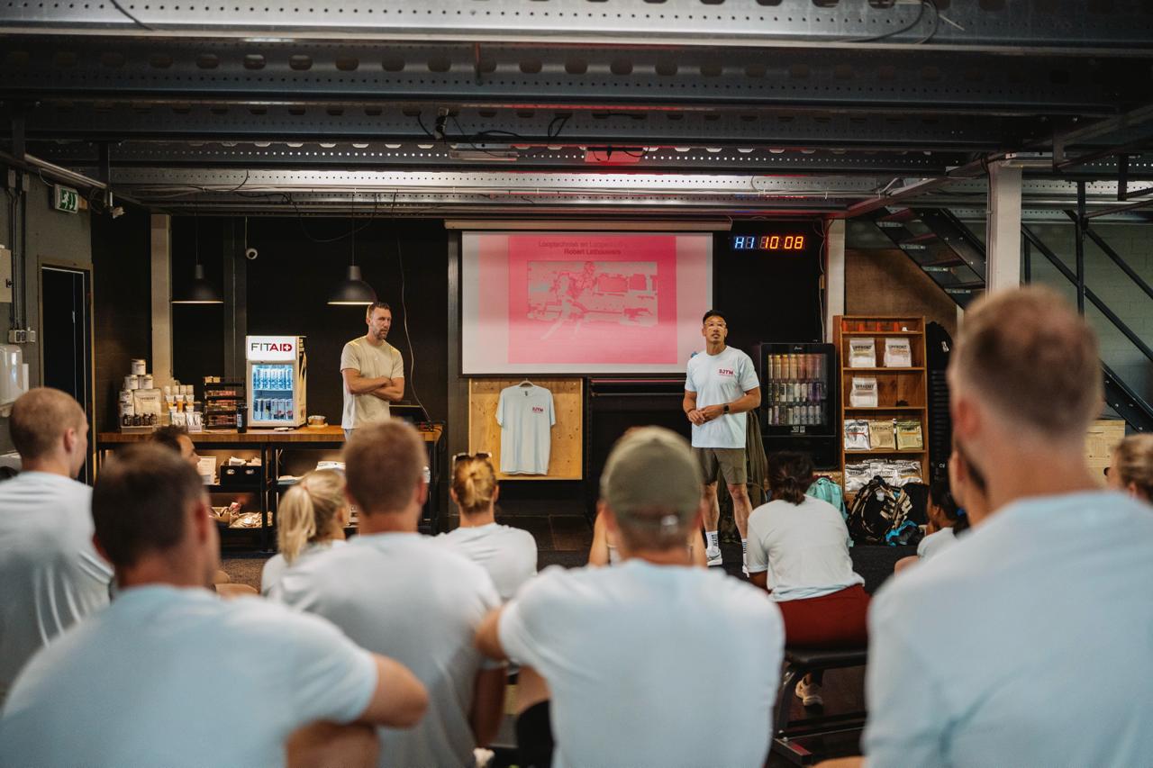 Founder tijdens een clinic